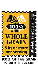 100% whole grain 51 grams or more per serving